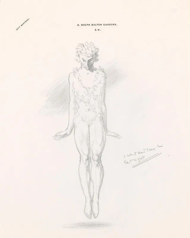 Vaslav Nijinsky em «O Espectro da rosa» de Michel Fokine, 1911