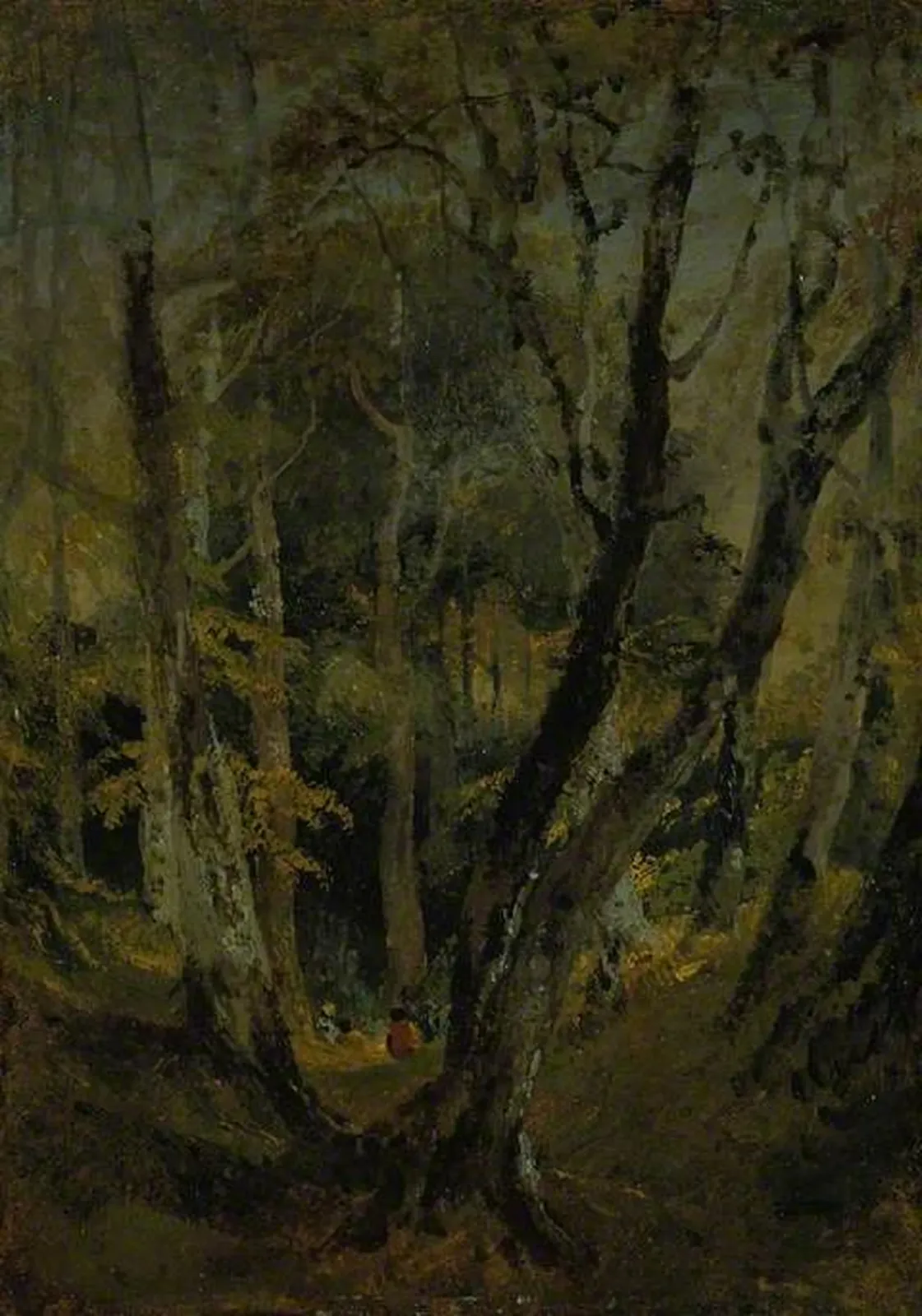 A Beech Wood with Gypsies seated in the Distance, J. M. W. Turner