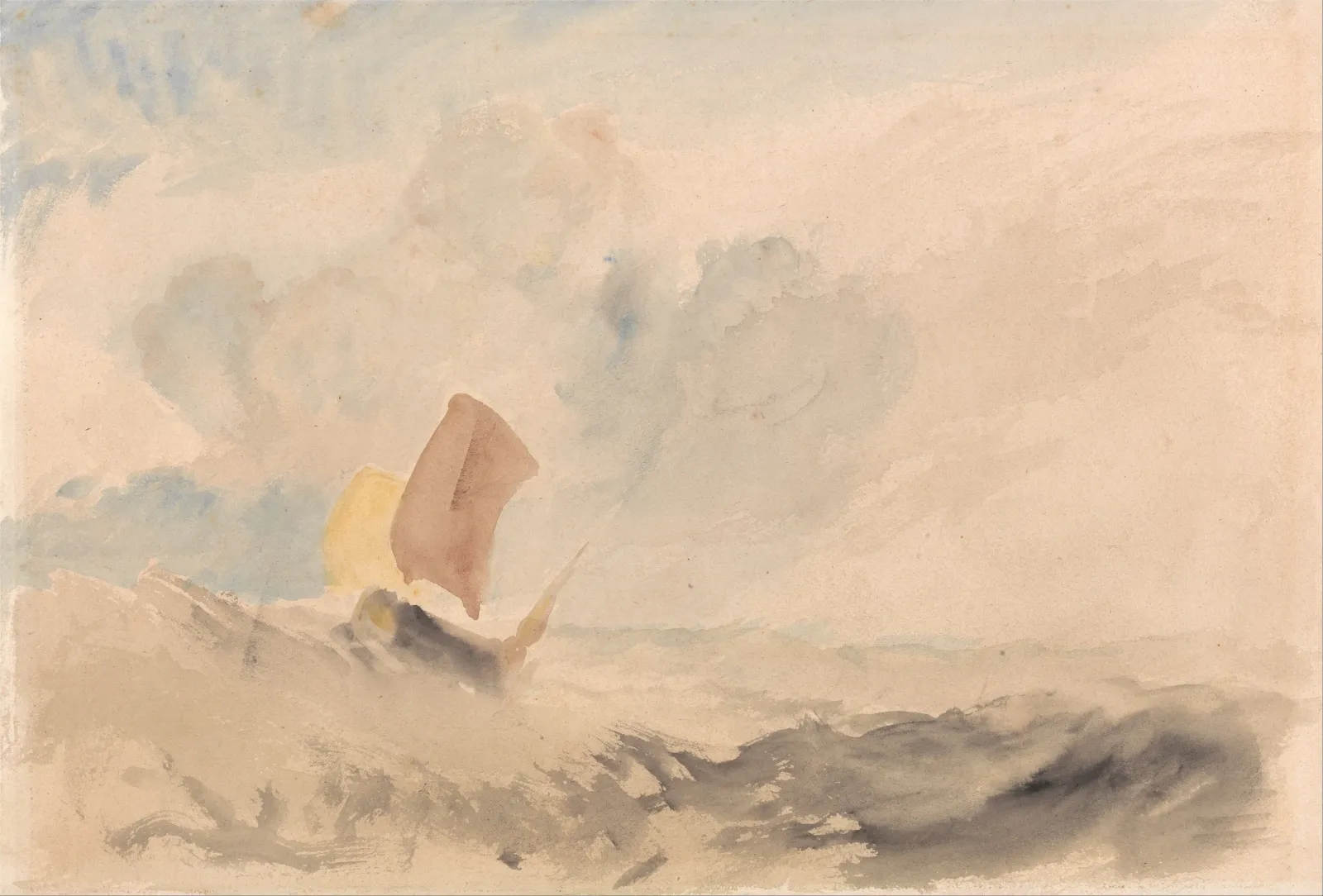 A Rough Sea with a Fishing Boat, J. M. W. Turner