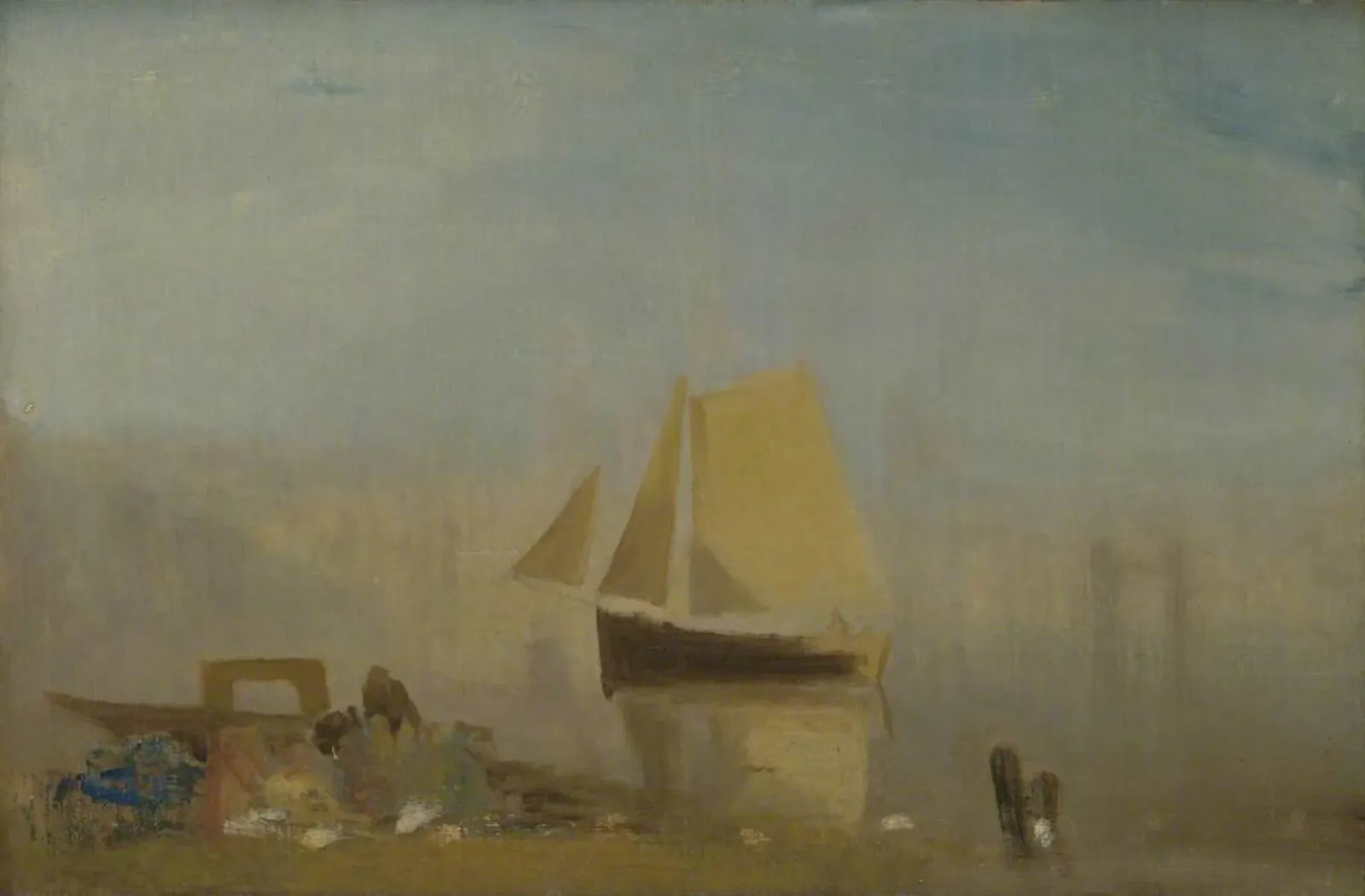A Sail Boat at Rouen, J. M. W. Turner