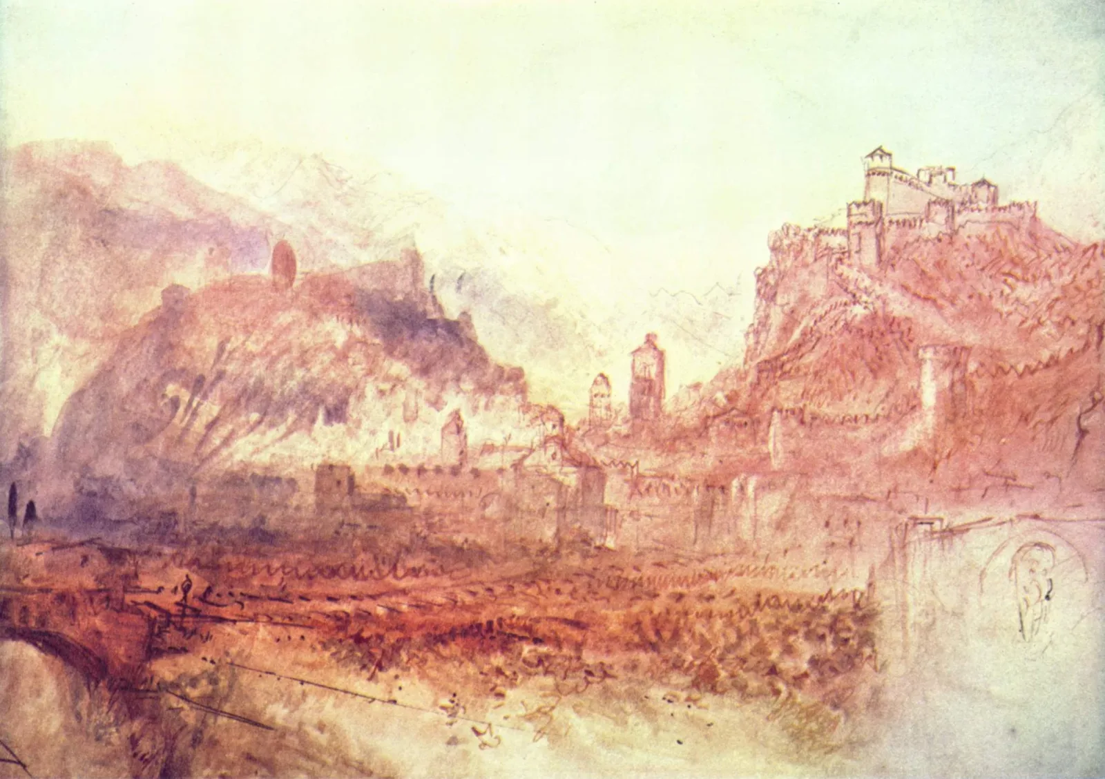 Bellinzona vue du Sud, J. M. W. Turner