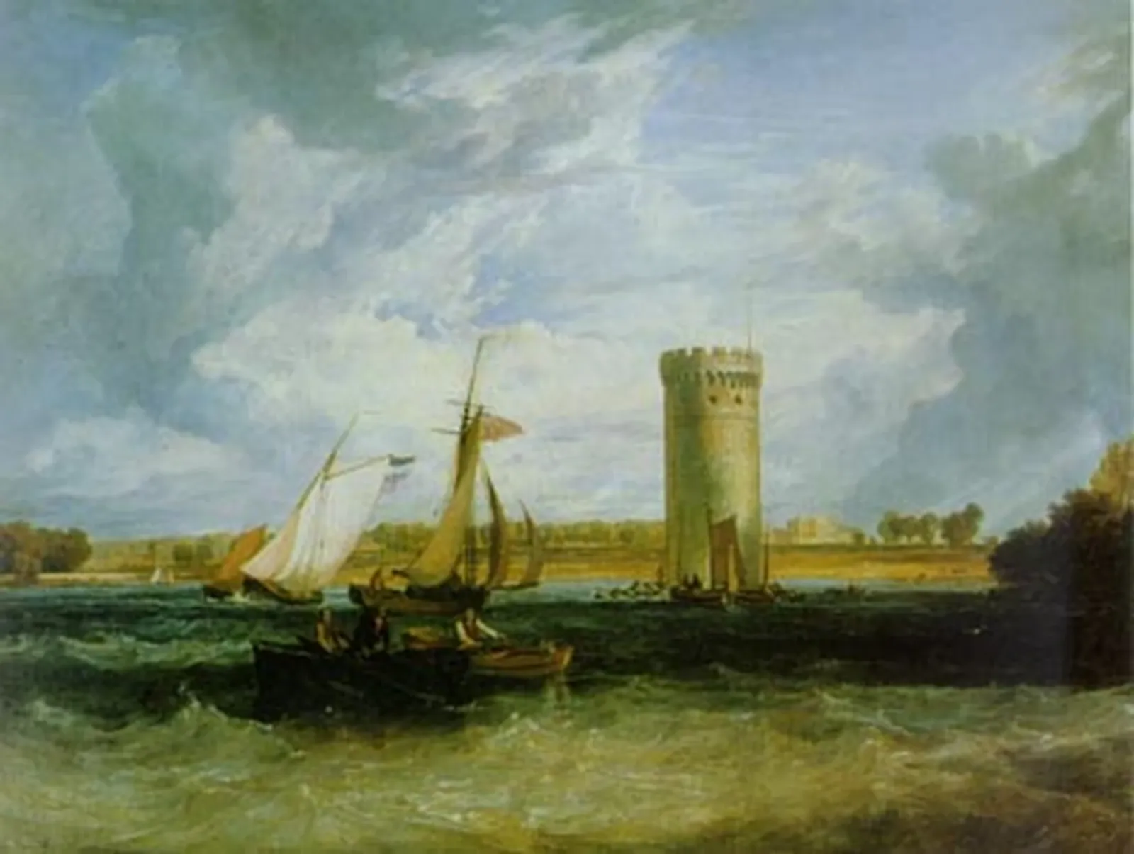 Barque sur le lac de Tabley, William Turner