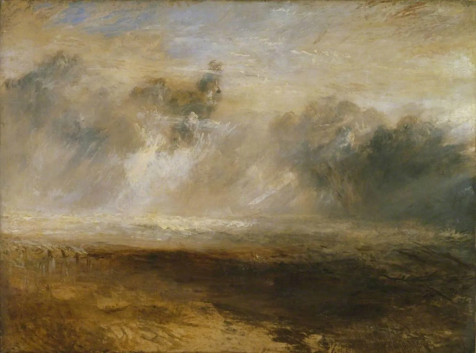 Breakers on a Flat Beach, J. M. W. Turner