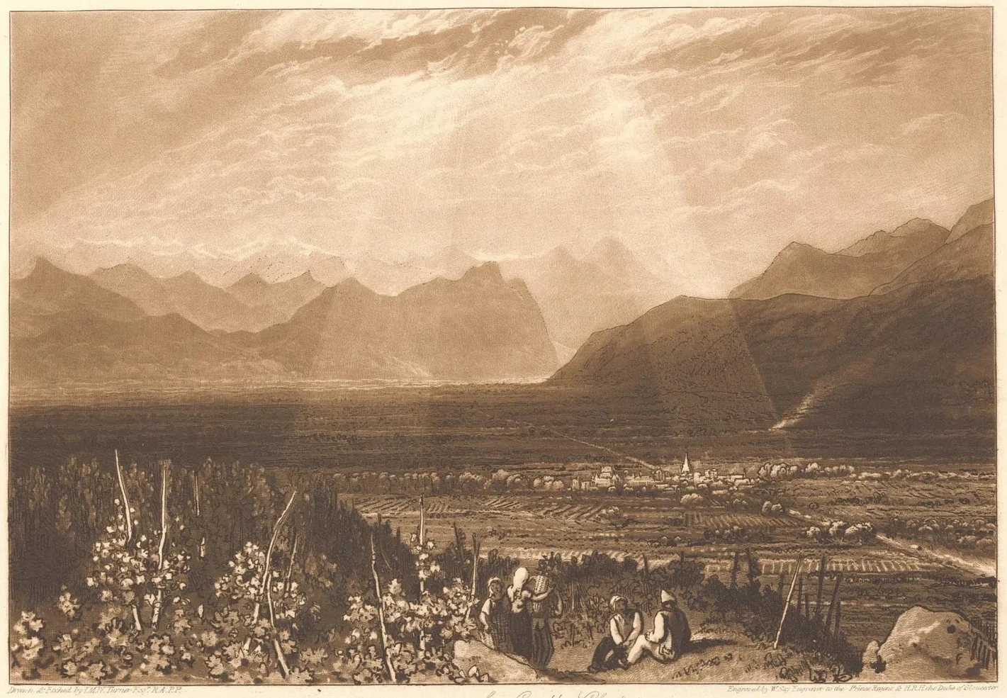 Chain of Alps from Grenoble to Chamberi, J. M. W. Turner