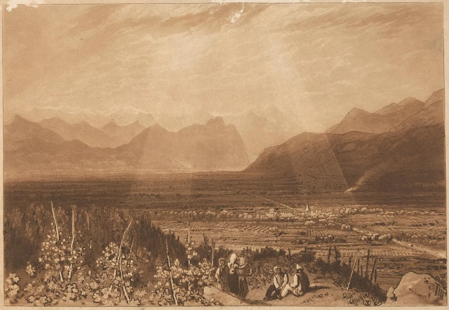 Chain of Alps from Grenoble to Chamberi, J. M. W. Turner