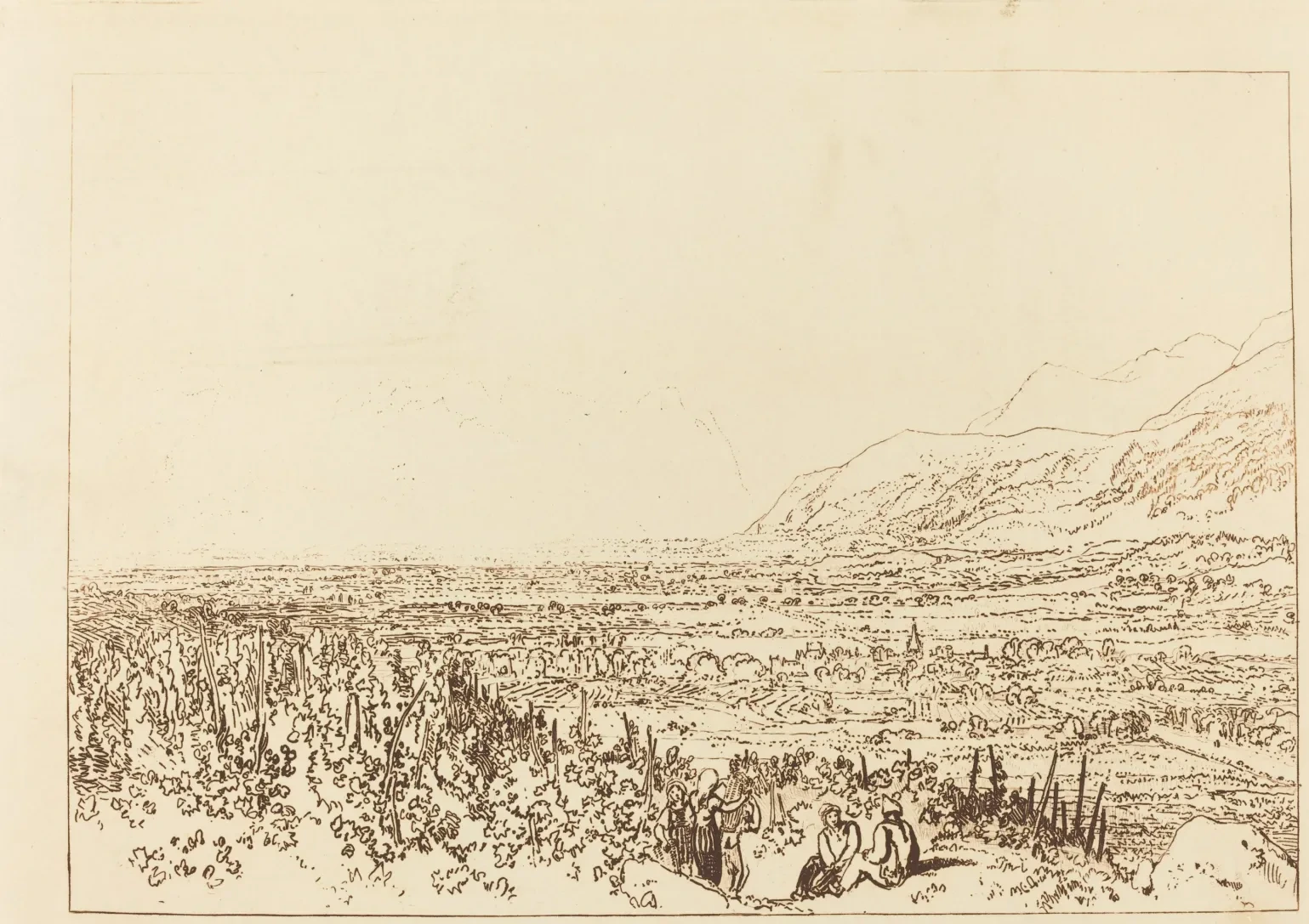 Chain of Alps from Grenoble to Chamberi, J. M. W. Turner