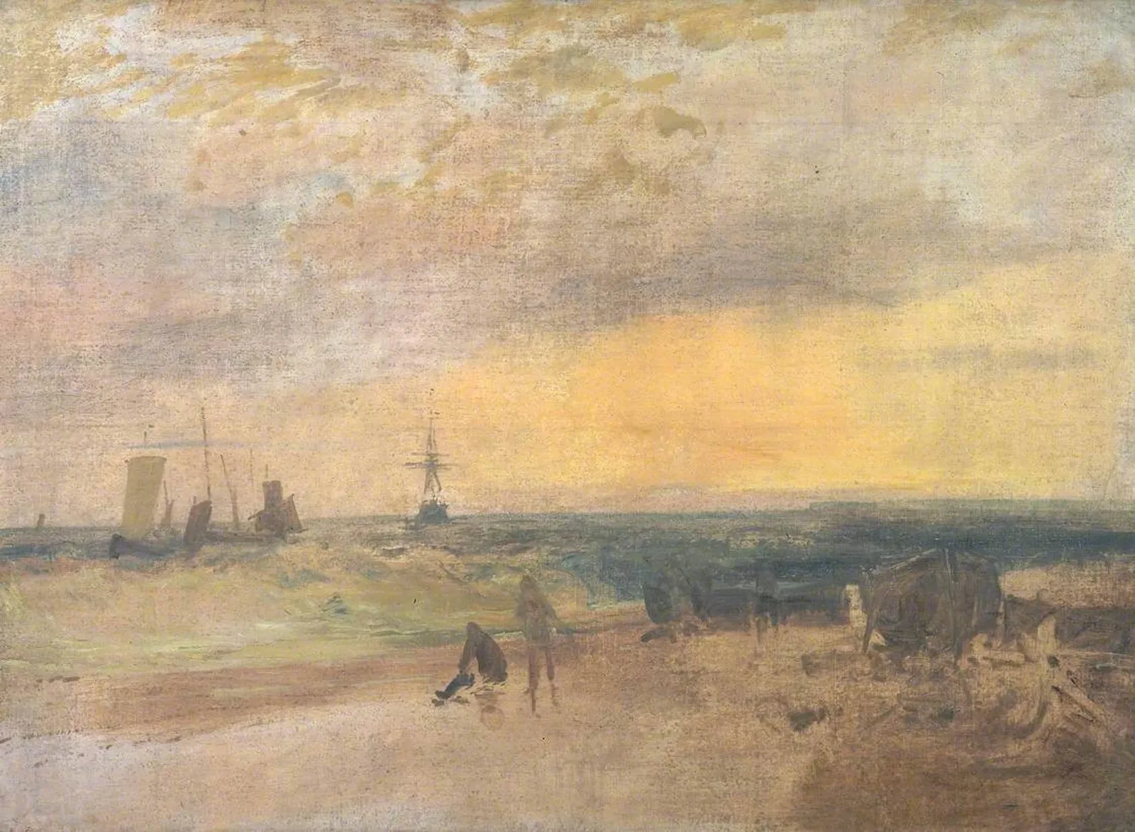 Coast Scene with Fishermen and Boats, J. M. W. Turner