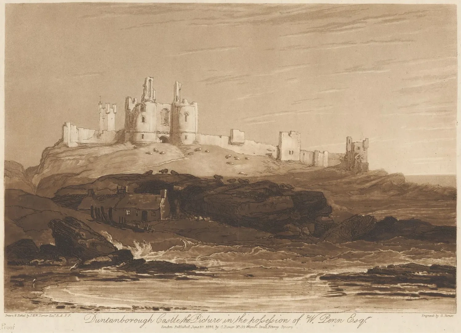 Dunstanborough Castle, J. M. W. Turner