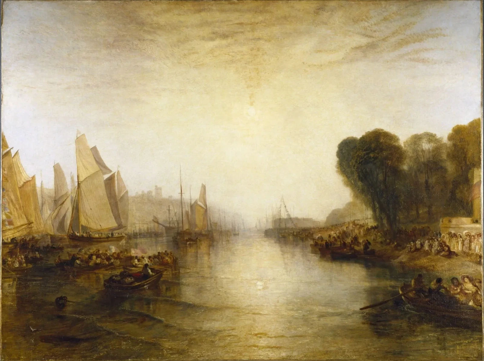 East Cowes Castle, the Seat of John Nash, Esq.; the Regatta Starting for their Moorings., J. M. W. Turner