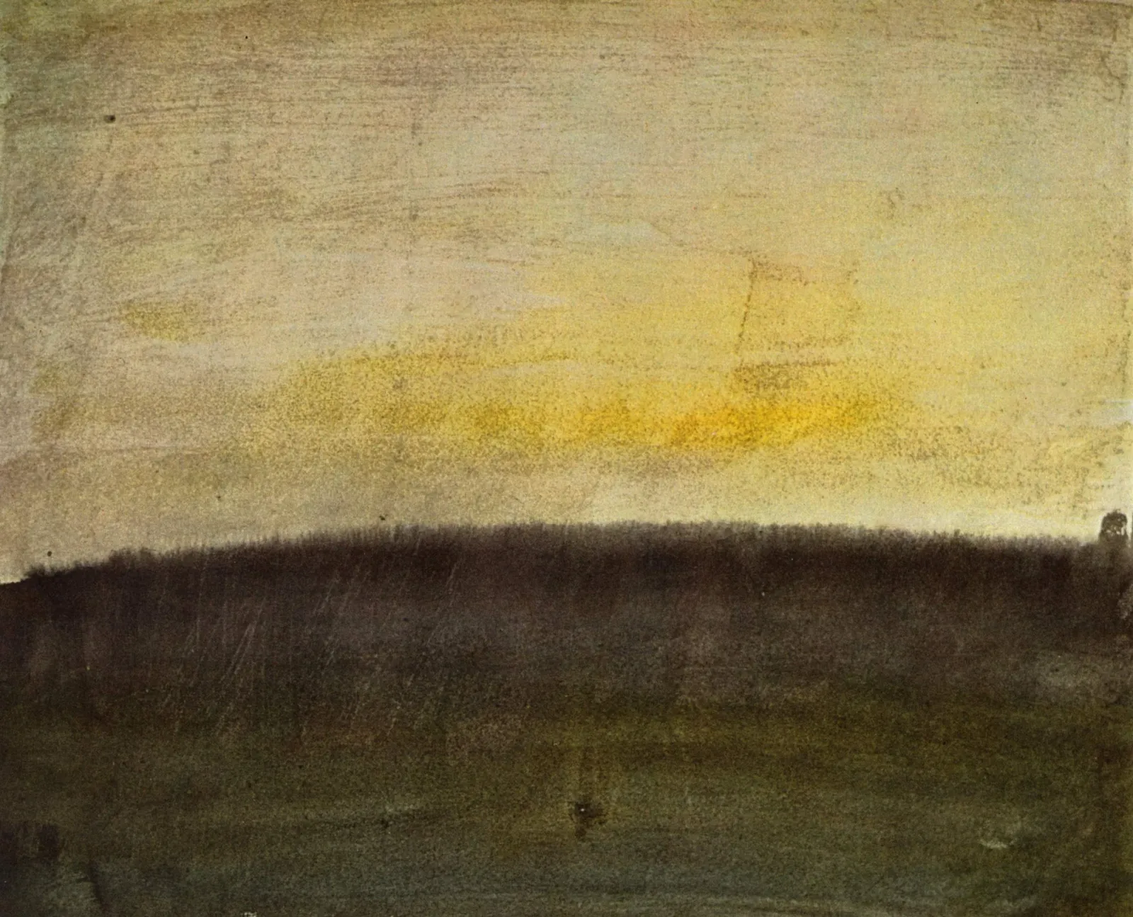 Ébauche avec couleur : le ciel rose, J. M. W. Turner