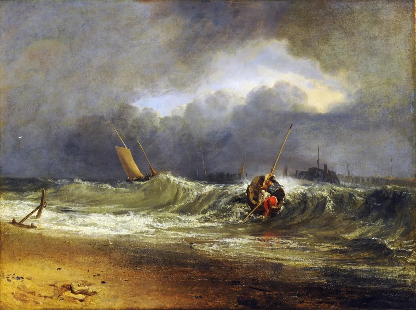 Fishermen upon a Lee Shore in Squally Weather, J. M. W. Turner