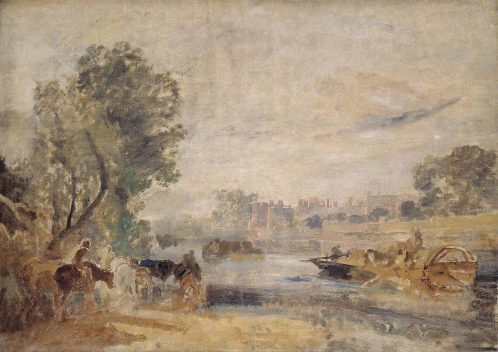 Hampton Court from the Thames, J. M. W. Turner