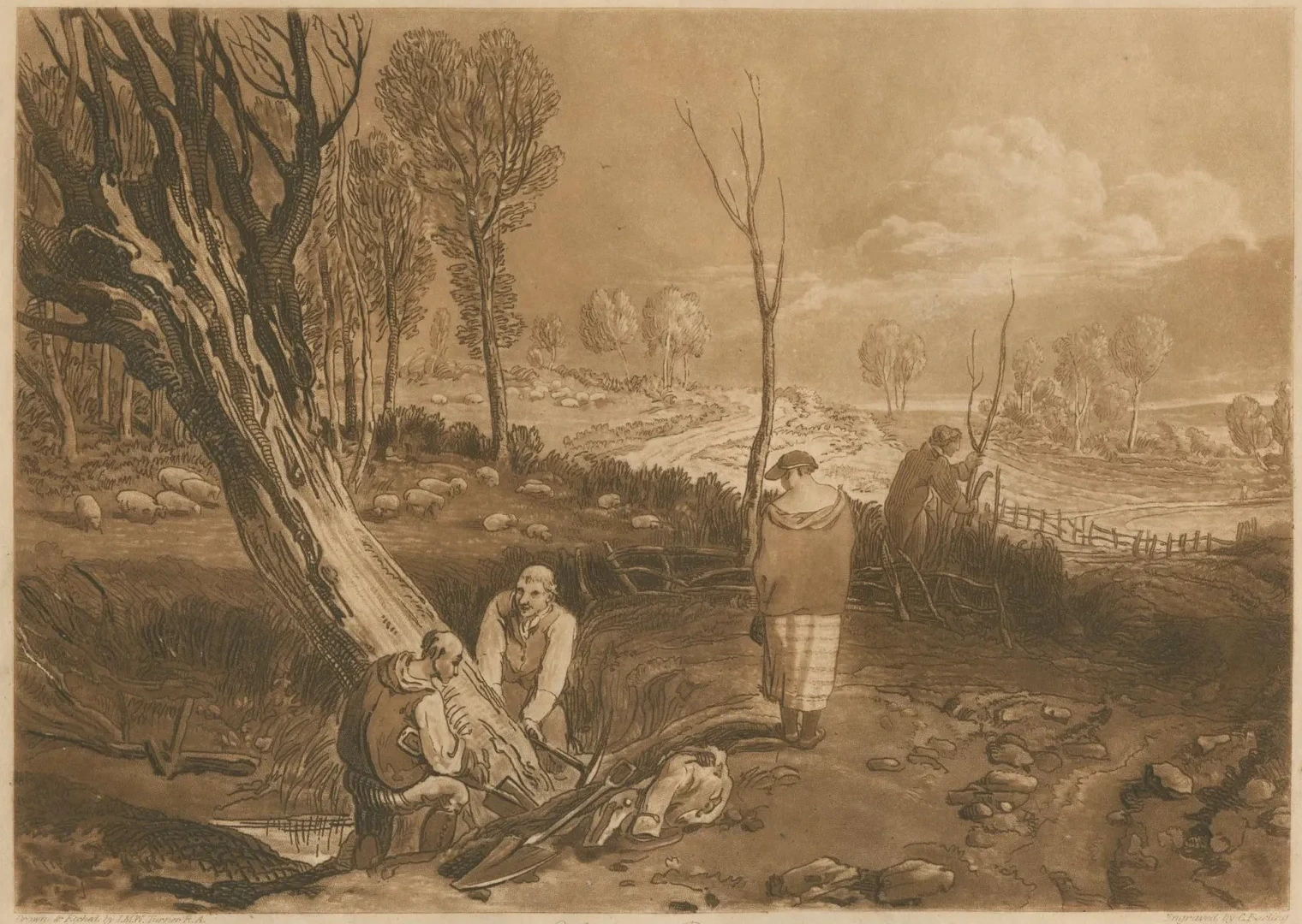 Hedging and Ditching, J. M. W. Turner