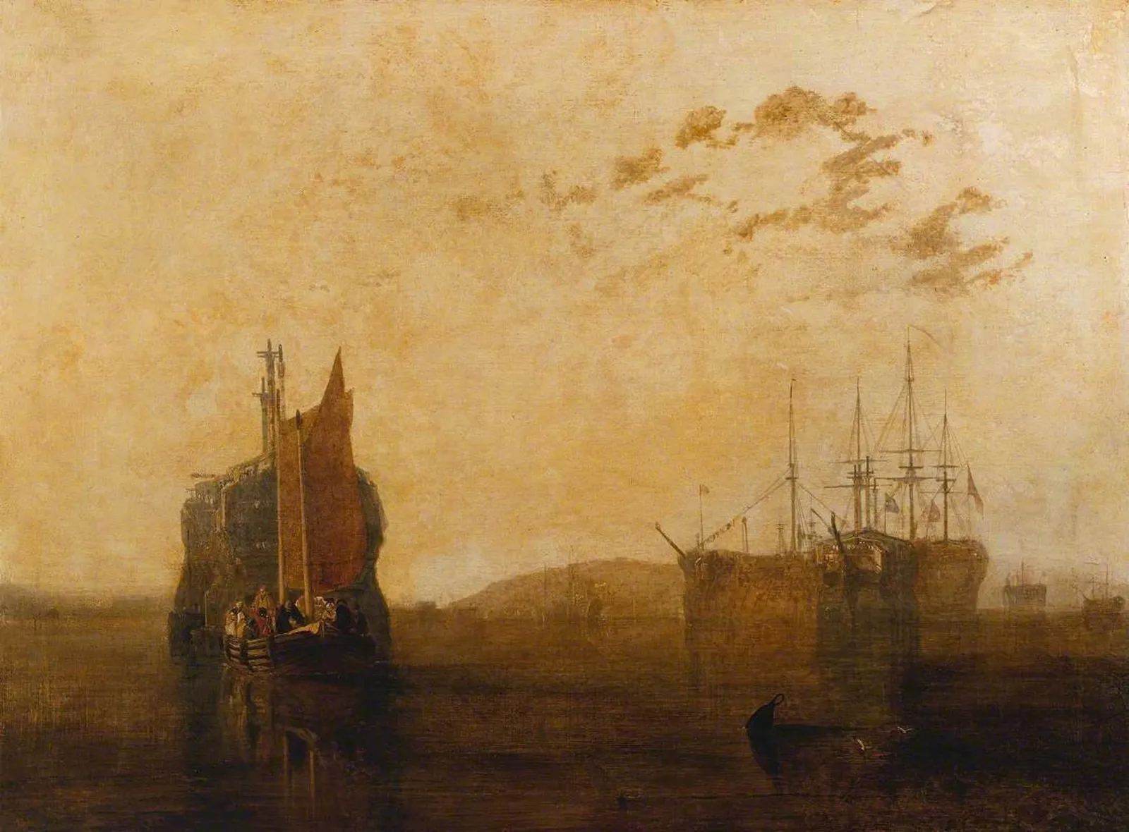 Hulks on the Tamar, J. M. W. Turner
