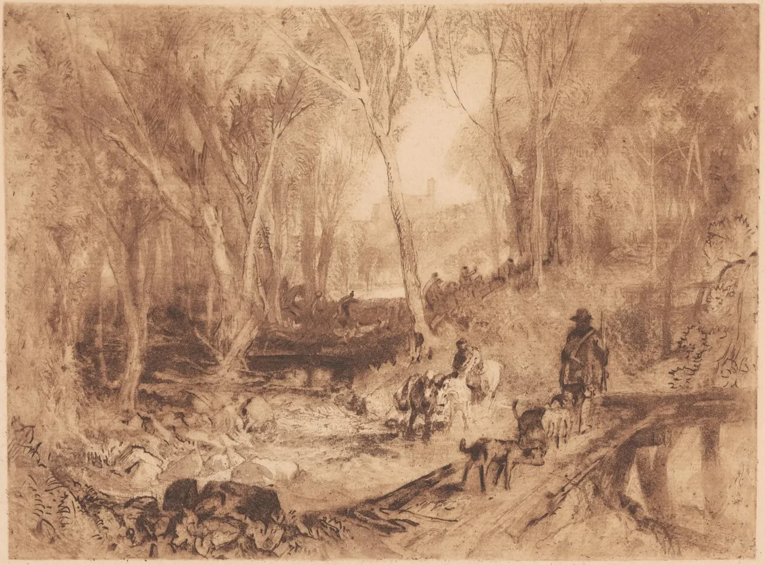 Huntsmen in a Wood, J. M. W. Turner
