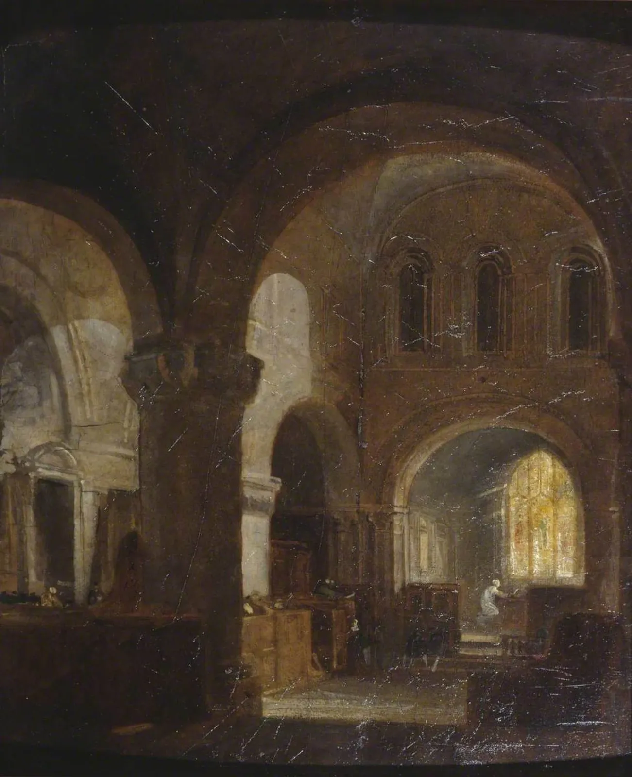 Interior of a Romanesque Church, J. M. W. Turner
