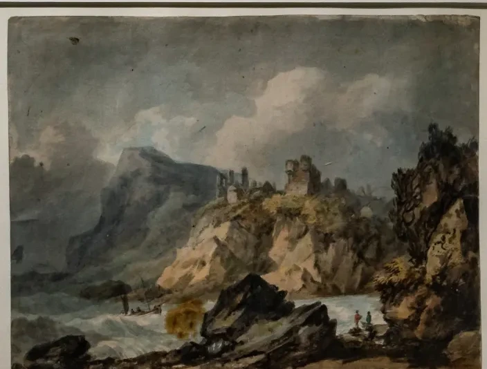 Landscape Composition with a Ruined Castle on a Cliff, J. M. W. Turner