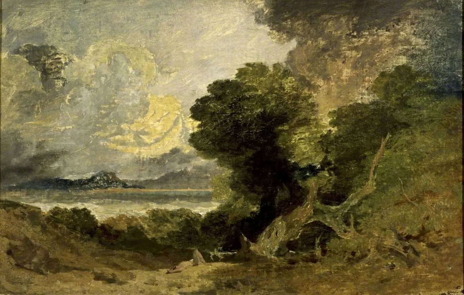 Landscape with Lake and Fallen Tree, J. M. W. Turner