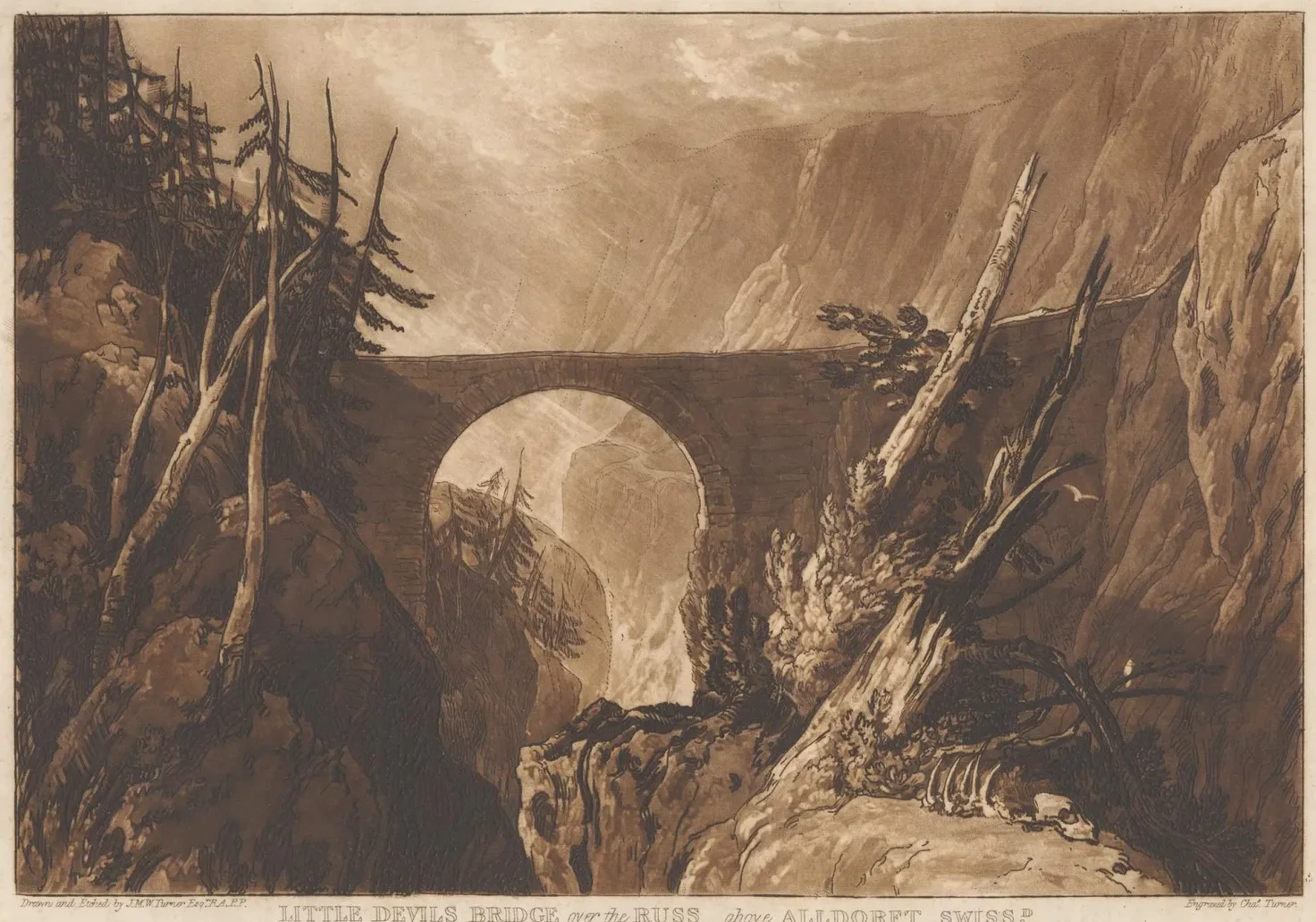 Little Devil's Bridge over the Russ above Altdorft, Switzerland, J. M. W. Turner