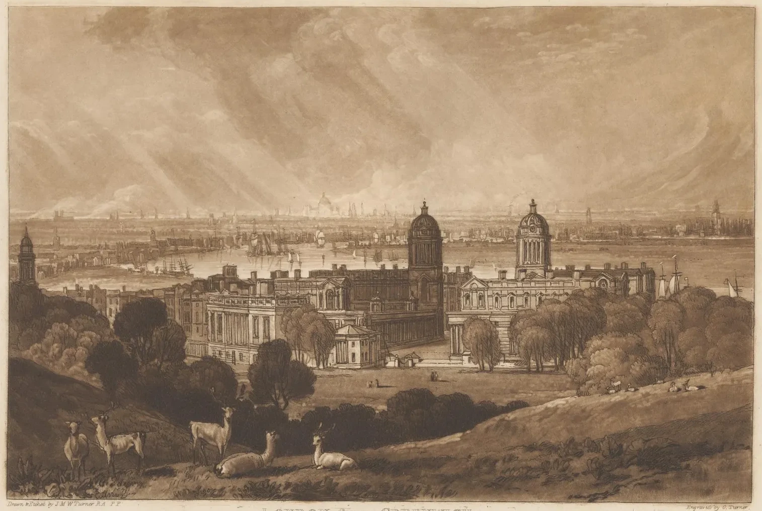 London from Greenwich, J. M. W. Turner