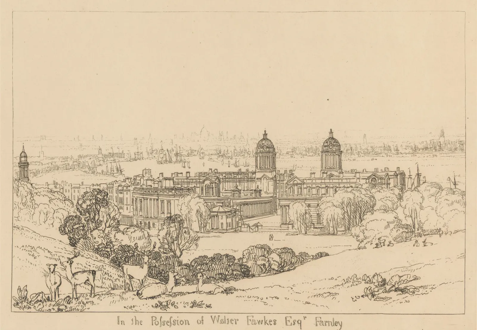 London from Greenwich, J. M. W. Turner