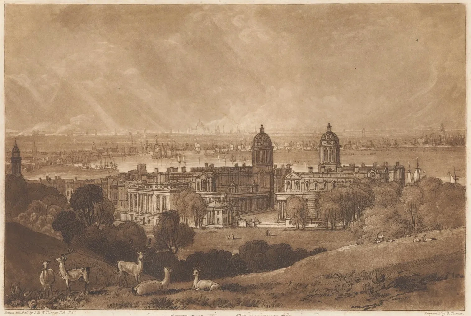 London from Greenwich, J. M. W. Turner