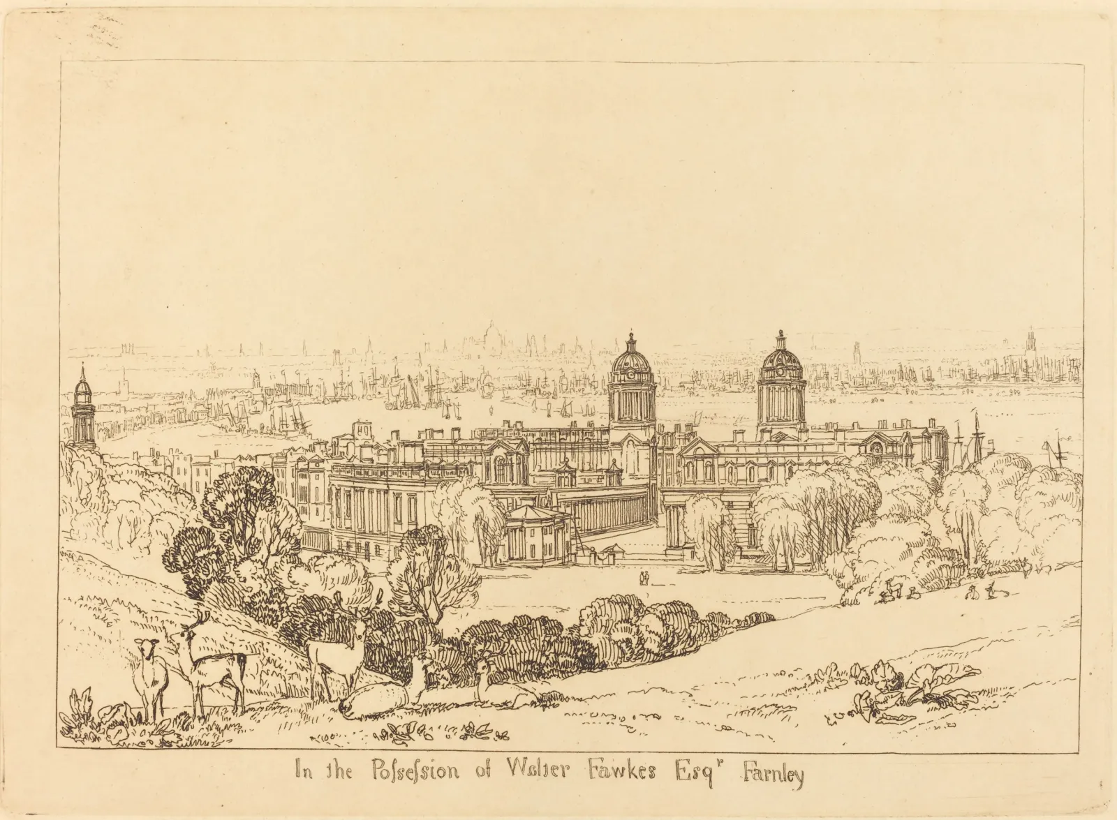 London from Greenwich, J. M. W. Turner