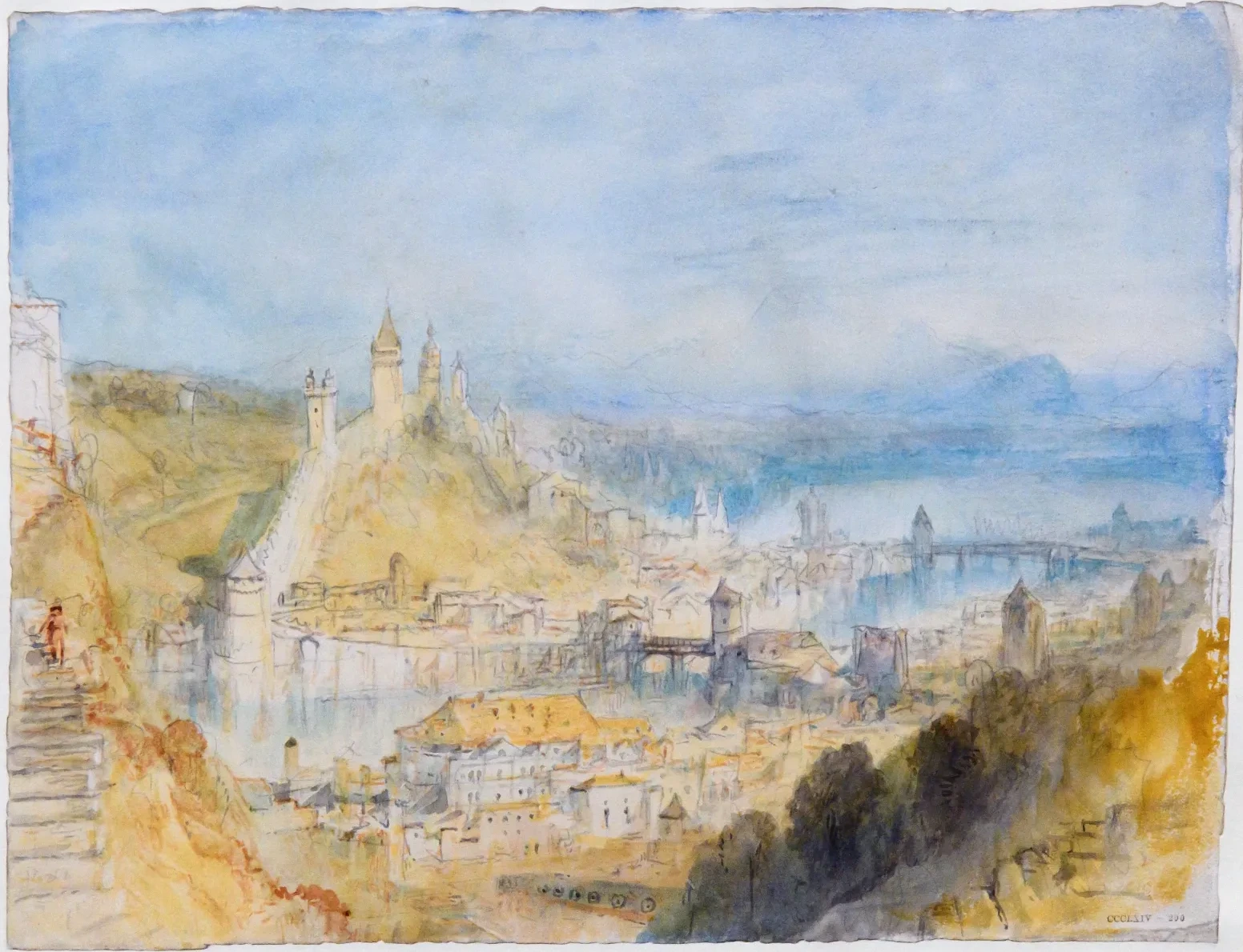 Lucerne from the Walls: Sample Study, J. M. W. Turner