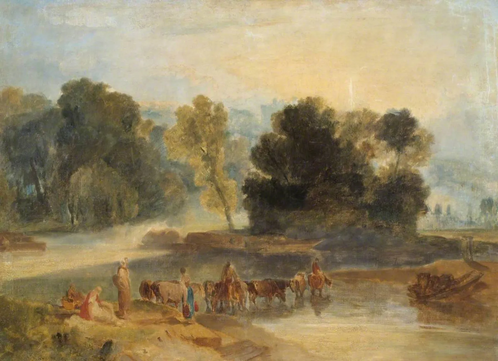 Men with Horses Crossing a River, J. M. W. Turner