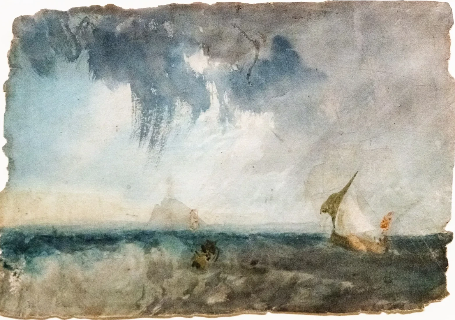 Navigation au large de Mewstone (peut-être une étude pour la « Côte Sud »), J. M. W. Turner