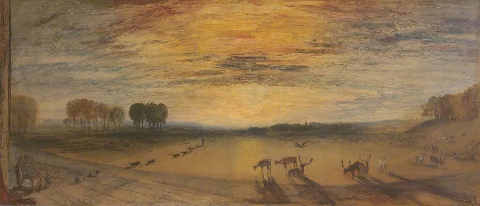 Petworth Park: Tillington Church in the Distance, J. M. W. Turner