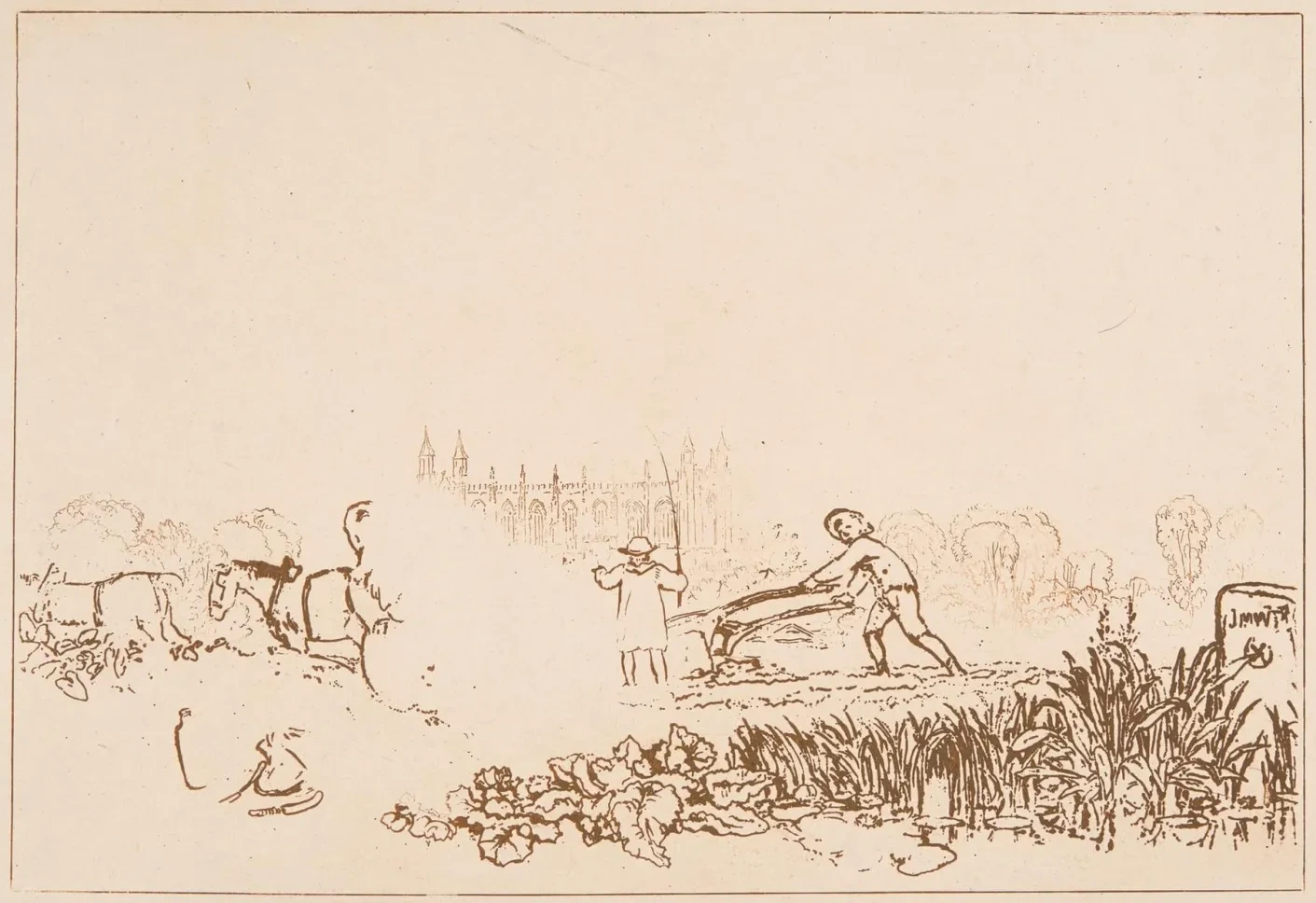 Ploughing, Eton, J. M. W. Turner