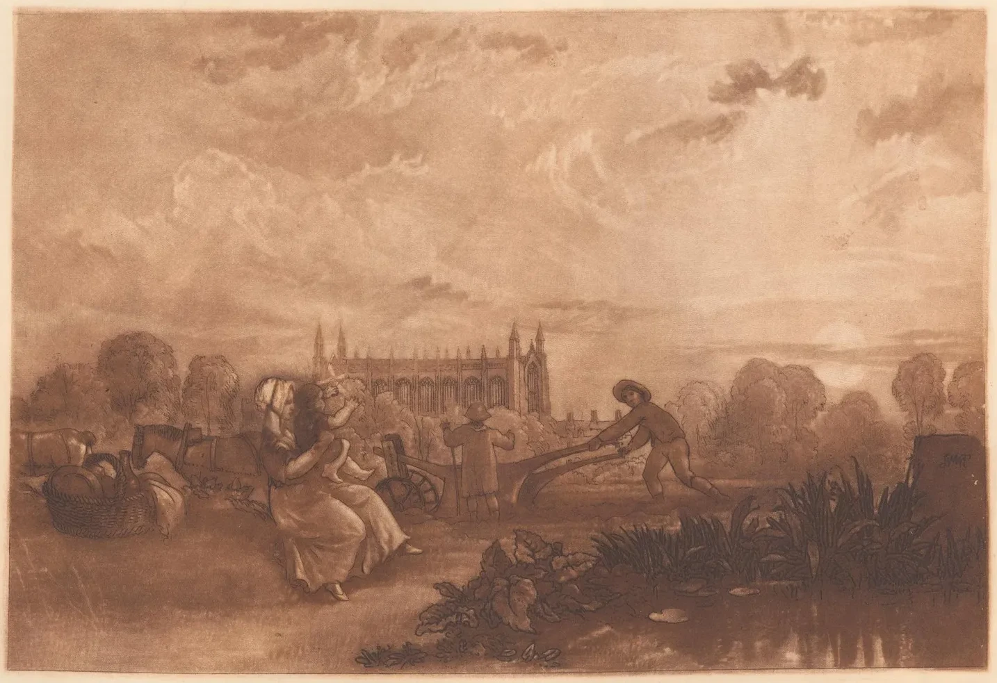 Ploughing, Eton, J. M. W. Turner