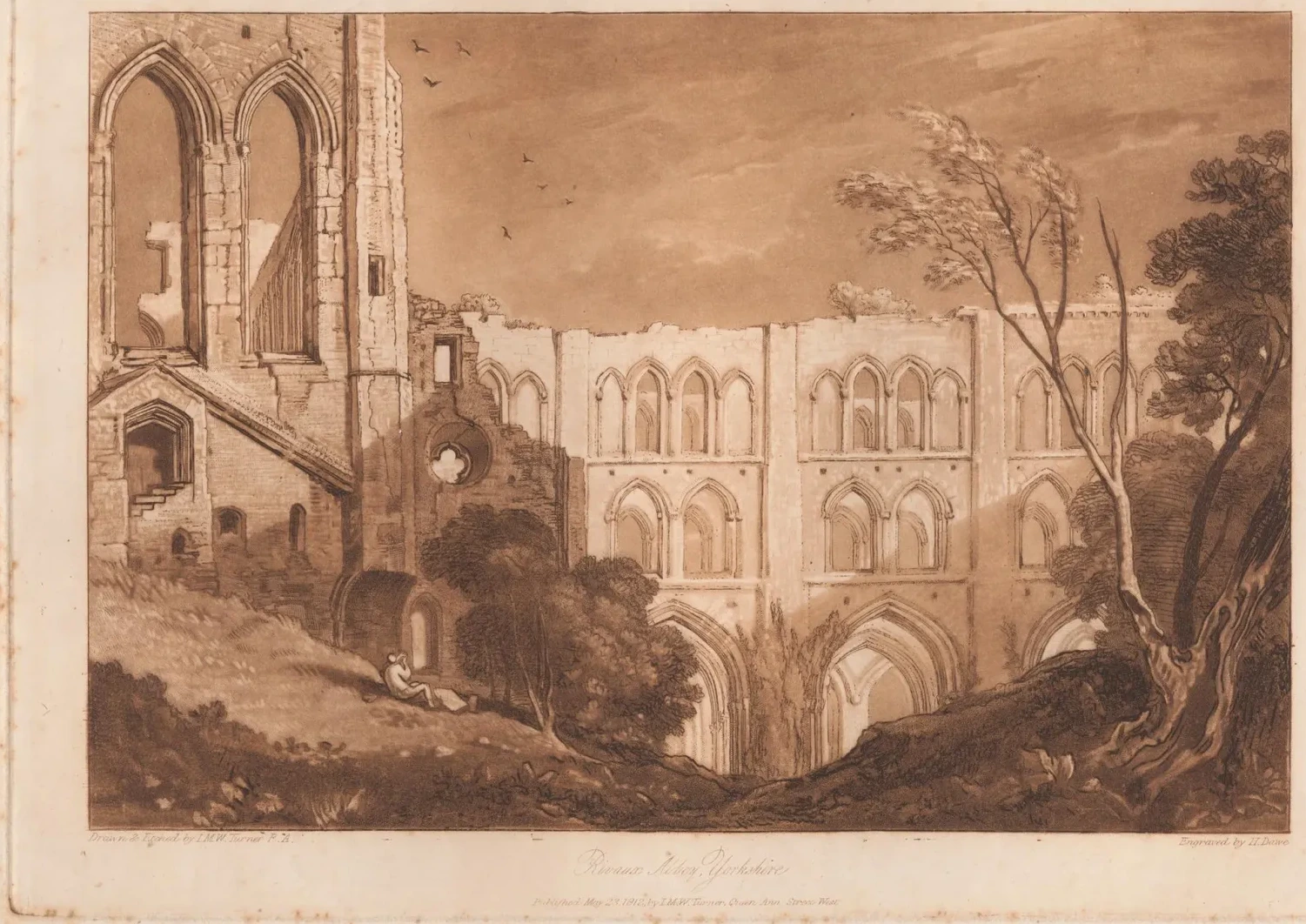 Rivaux Abbey, Yorkshire, J. M. W. Turner