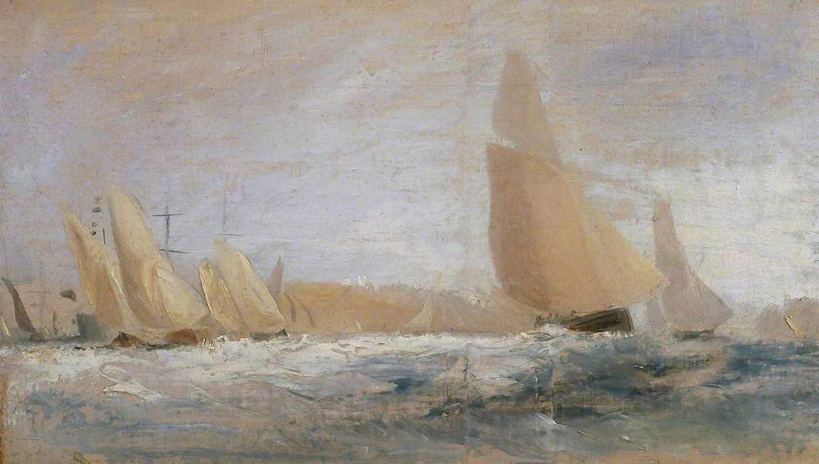 Sketch for ‘East Cowes Castle, the Regatta Beating to Windward’ No. 1, J. M. W. Turner