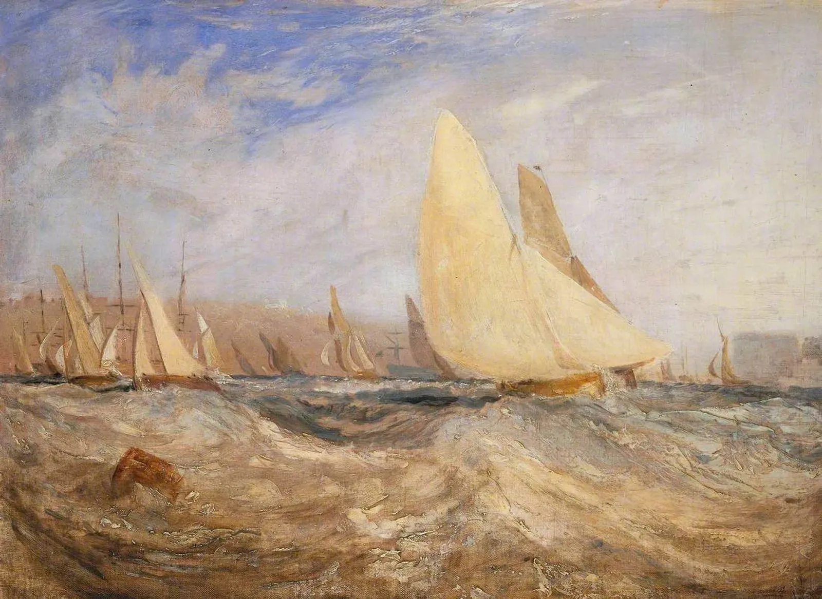 Sketch for ‘East Cowes Castle, the Regatta Beating to Windward’ No. 2, J. M. W. Turner