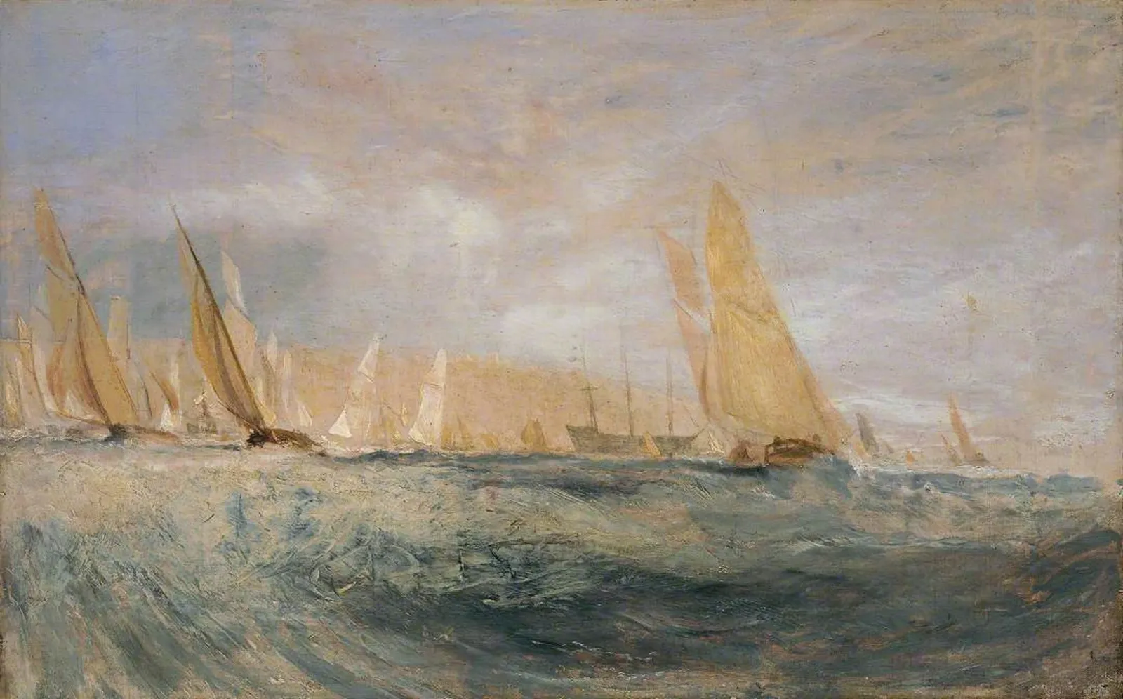 Sketch for ‘East Cowes Castle, the Regatta Beating to Windward’ No. 3, J. M. W. Turner