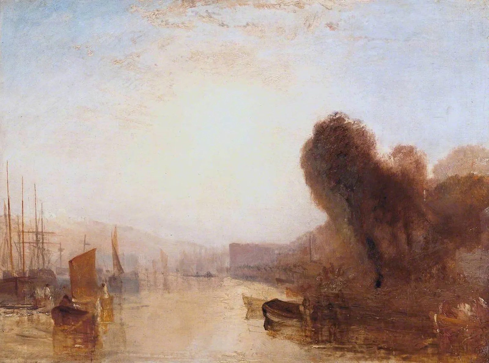 Sketch for ‘East Cowes Castle, the Regatta Starting for Their Moorings’ No. 1, J. M. W. Turner