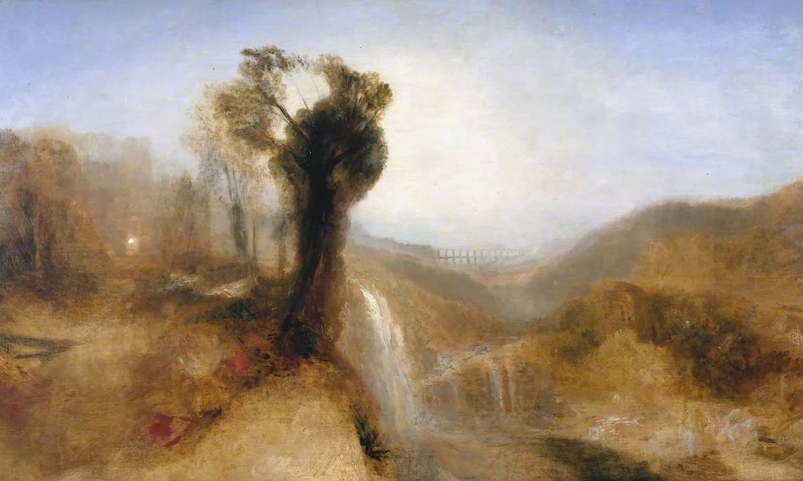 Southern Landscape with an Aqueduct and Waterfall, J. M. W. Turner