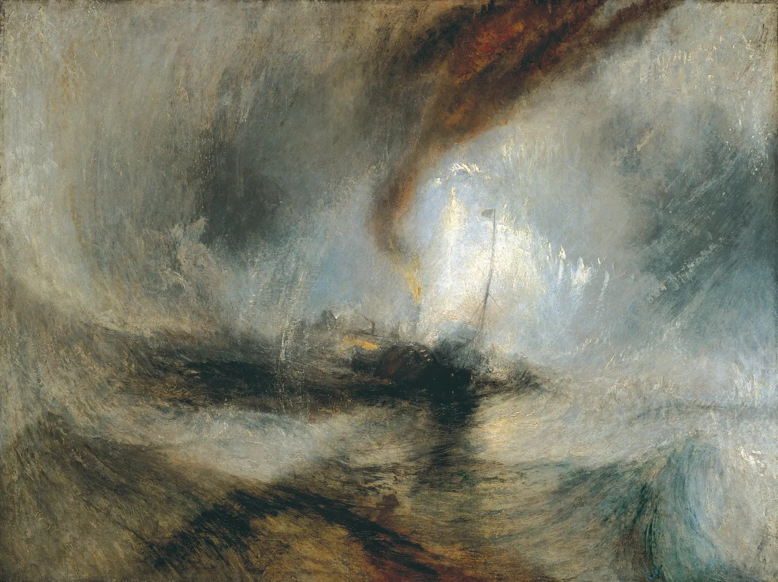 Tempête de neige - Bateau à vapeur au large de l'embouchure d'un port, J. M. W. Turner