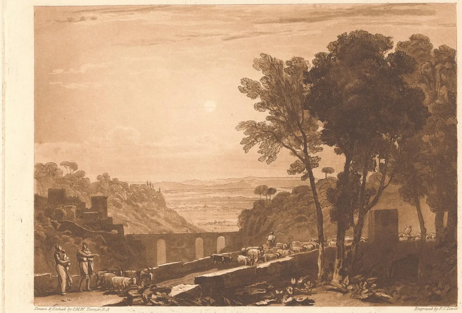 The Bridge and Goats, J. M. W. Turner