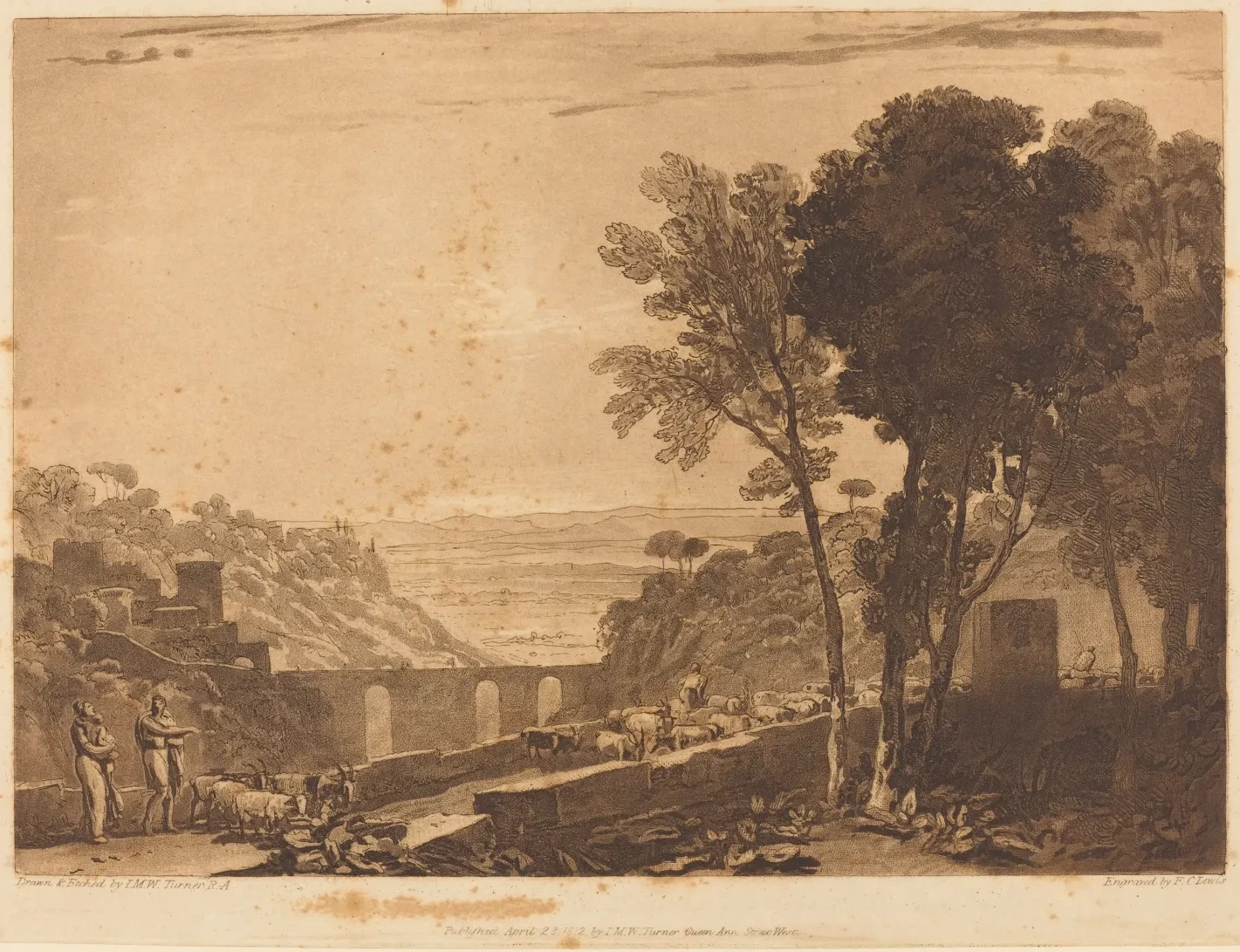 The Bridge and Goats, J. M. W. Turner