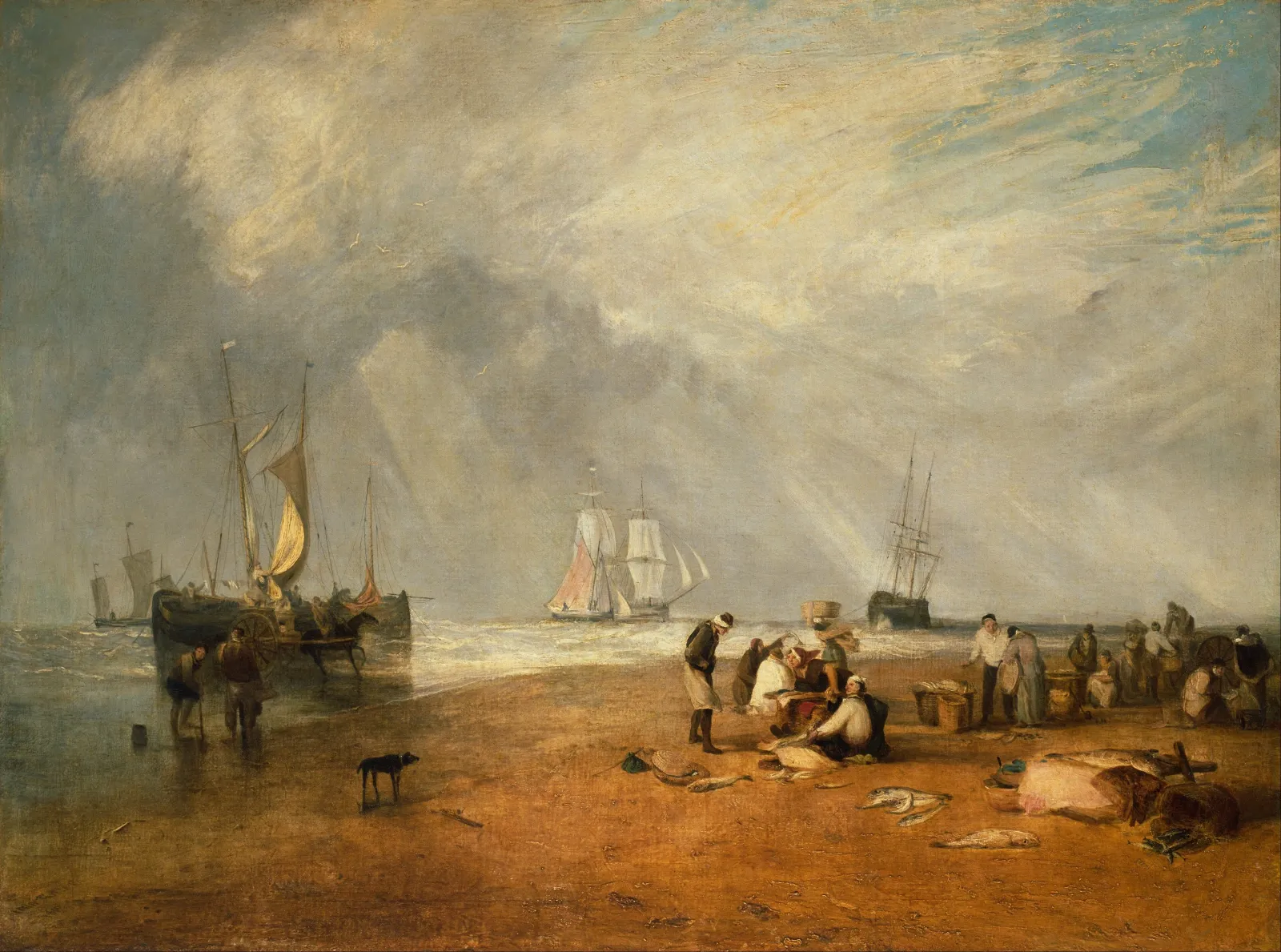 The Fish Market at Hastings Beach, J. M. W. Turner