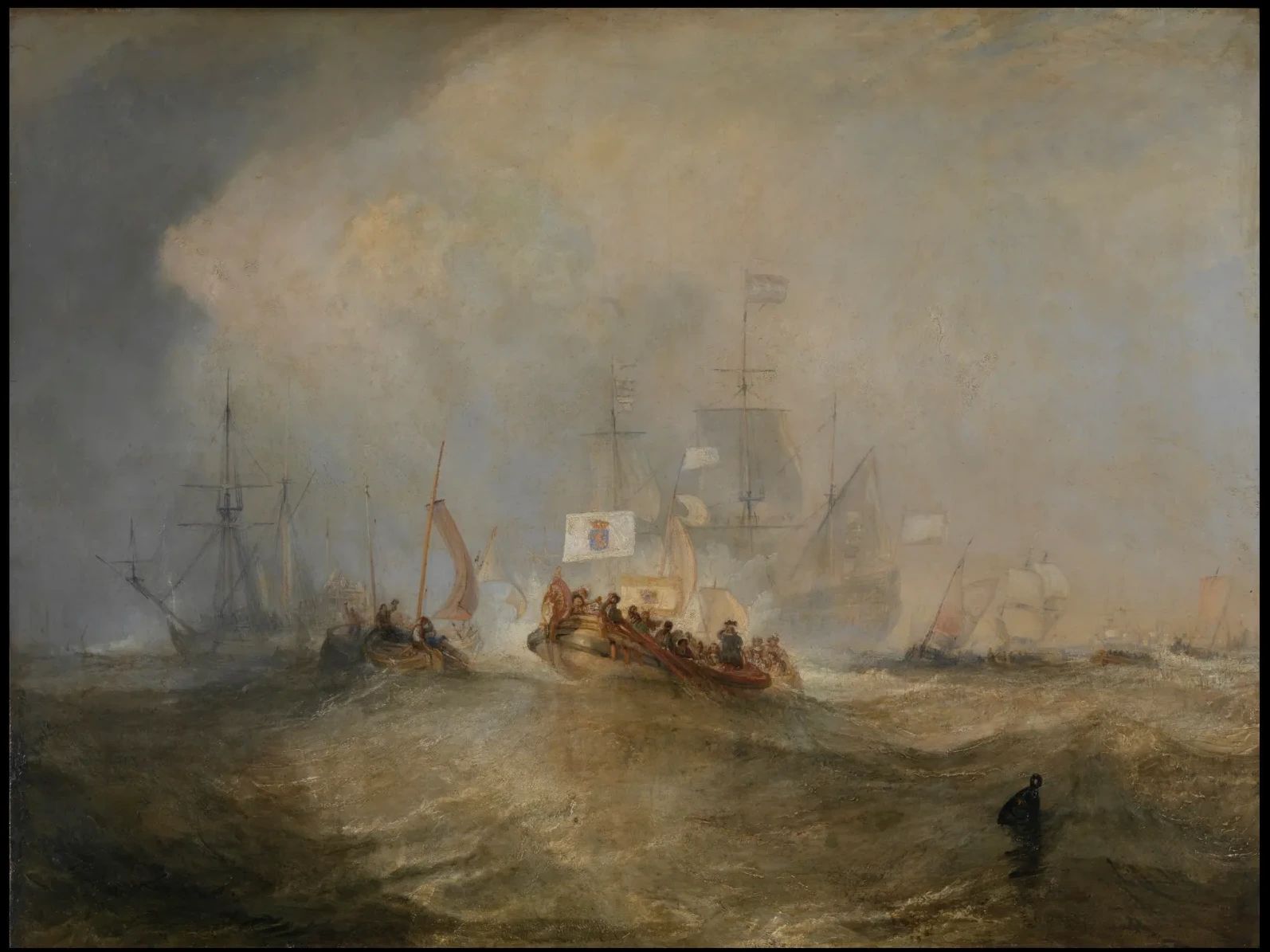 The Prince of Orange, William III, Embarked from Holland, and Landed at Torbay, November 4th, 1688, after a Stormy Passage, J. M. W. Turner