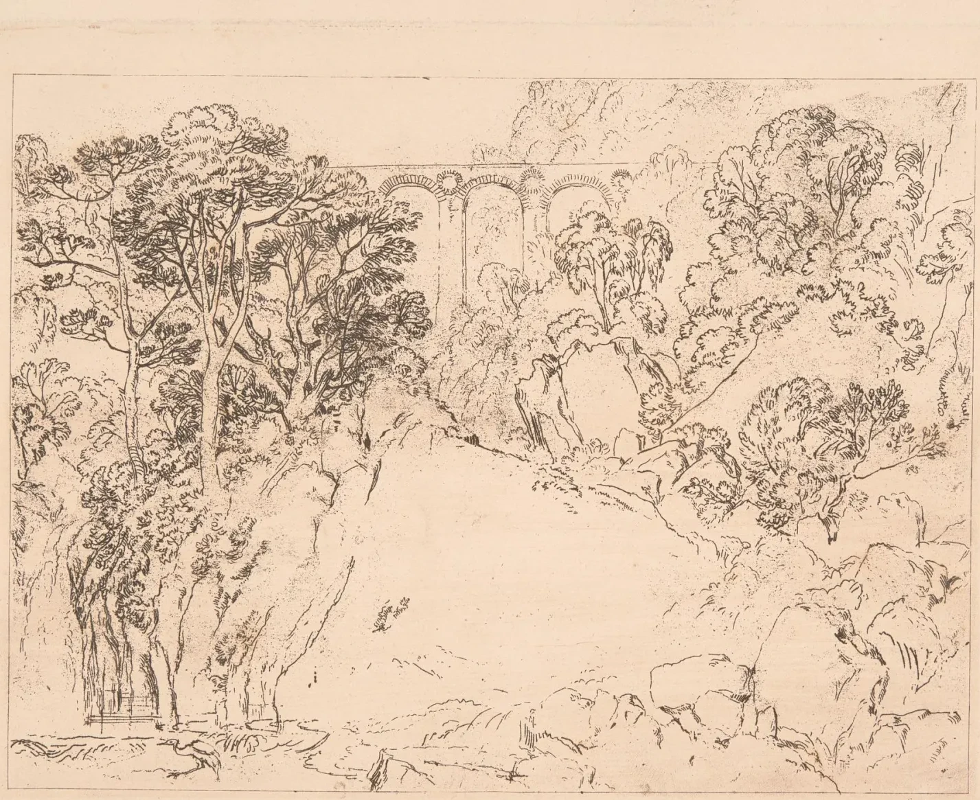 The Stork and Aqueduct, J. M. W. Turner