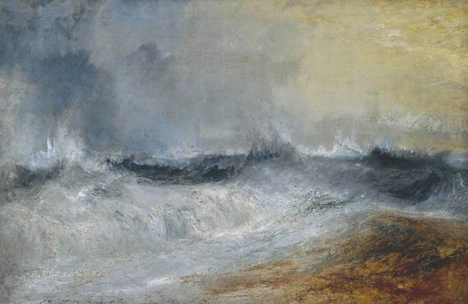Vagues se brisant contre le vent, William Turner