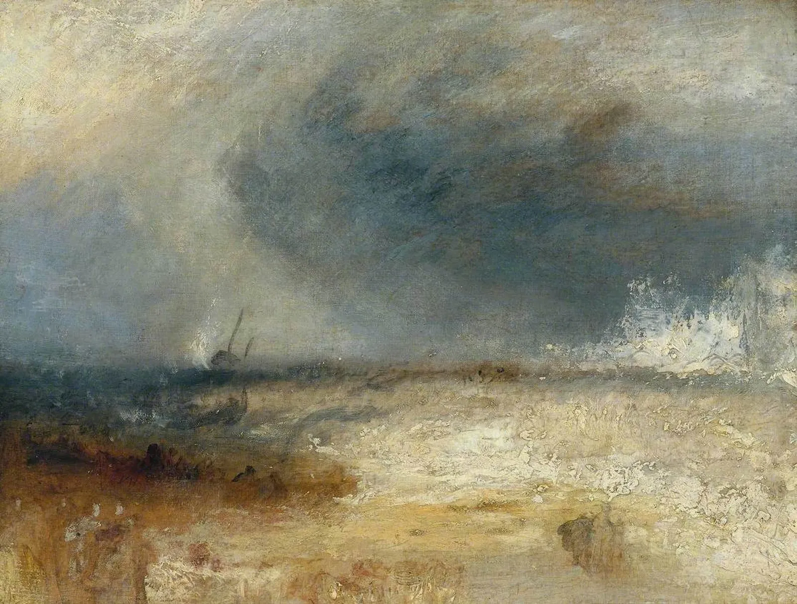 Waves Breaking on a Shore, J. M. W. Turner