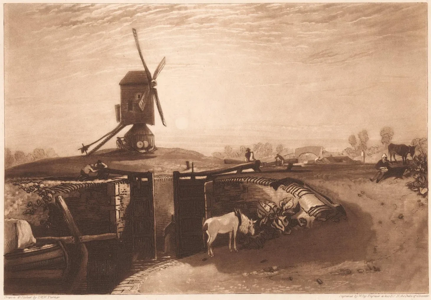 Le moulin à vent et l'écluse, William Turner
