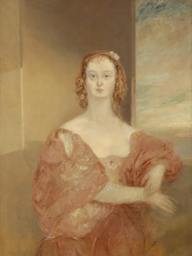 Uma dama em traje à Van Dyck