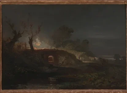 A Limekiln, Possibly at Briton Ferry in South Wales — J. M. W. Turner